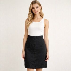 2/$30 WHBM Pencil Instant Slimming Skirt Chevron Seam Black 2 #8975